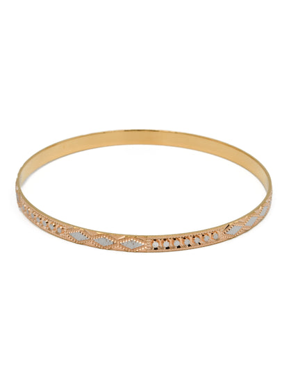 22ct Rose Gold Two Tone 4 Bangle