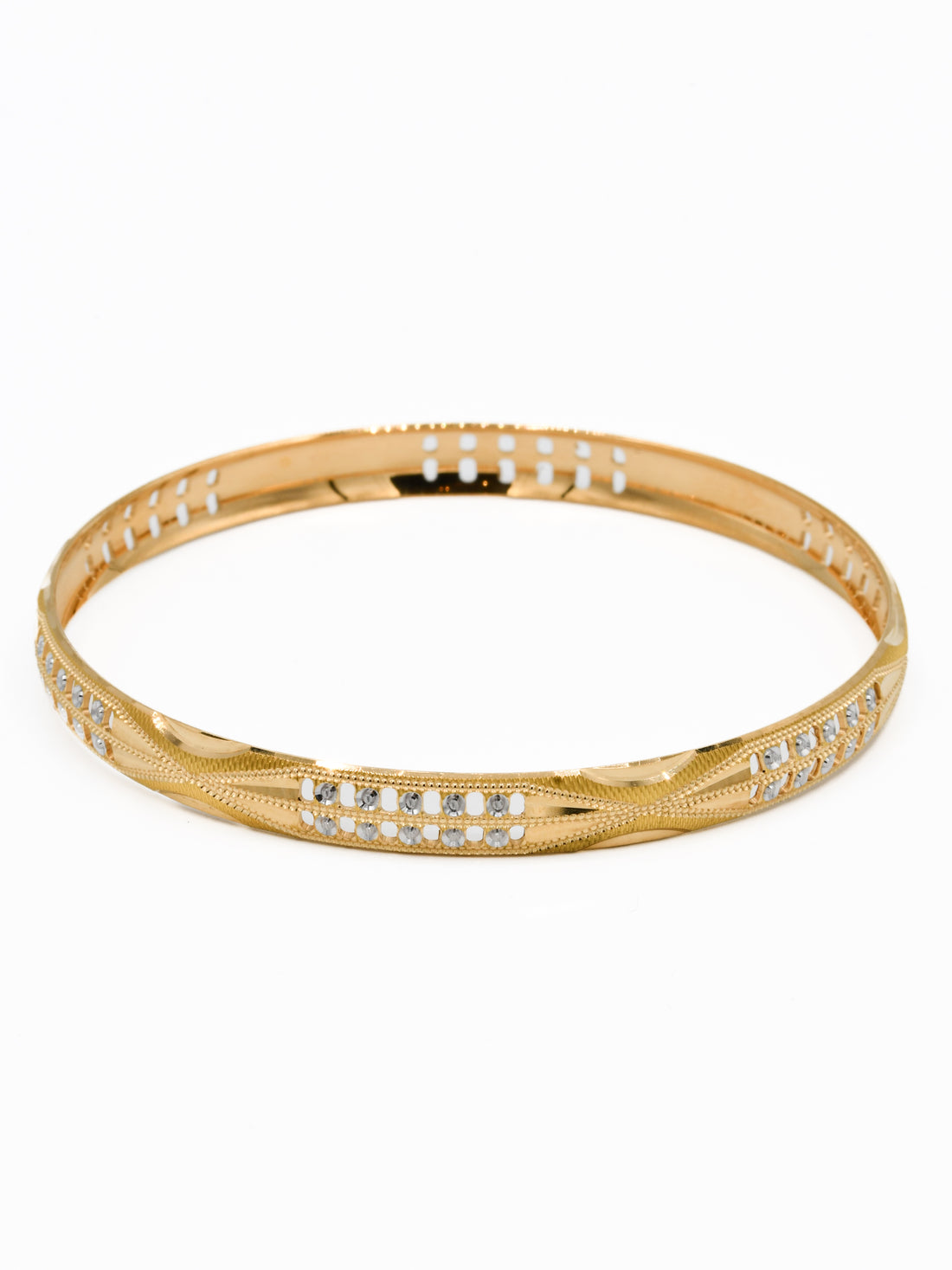 22ct Gold Two Tone Pair Bangle