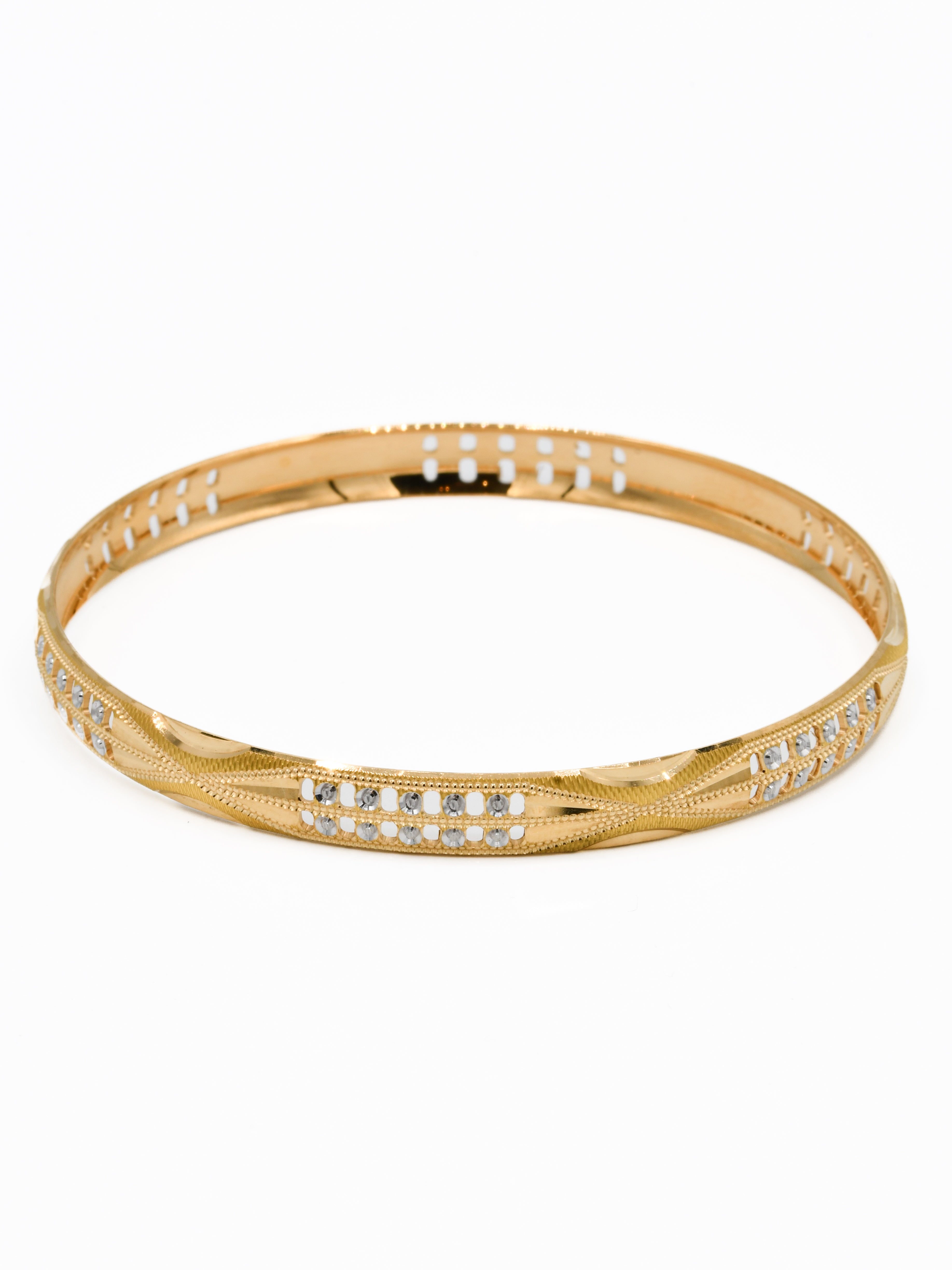 22ct Gold Two Tone Pair Bangle