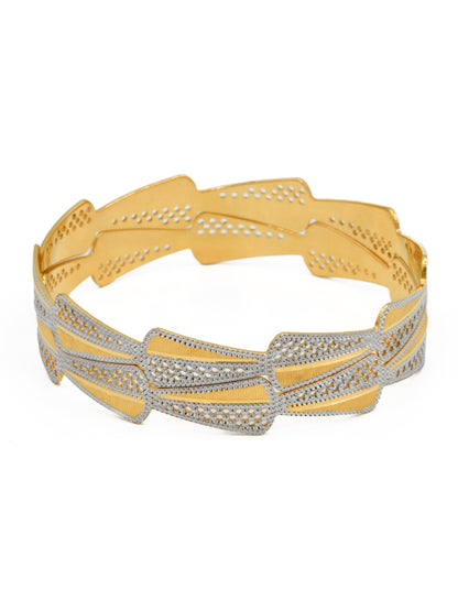 22ct Gold Two Tone Pair Bangle