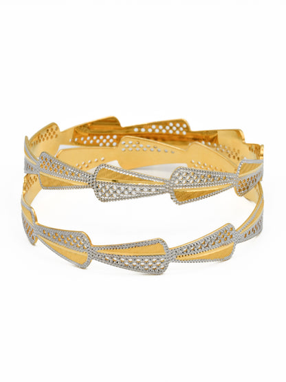 22ct Gold Two Tone Pair Bangle