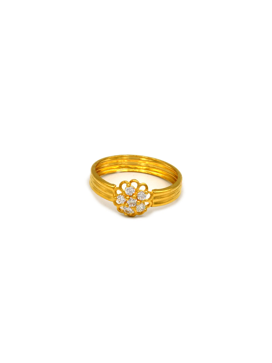 22ct Gold CZ Ladies Ring