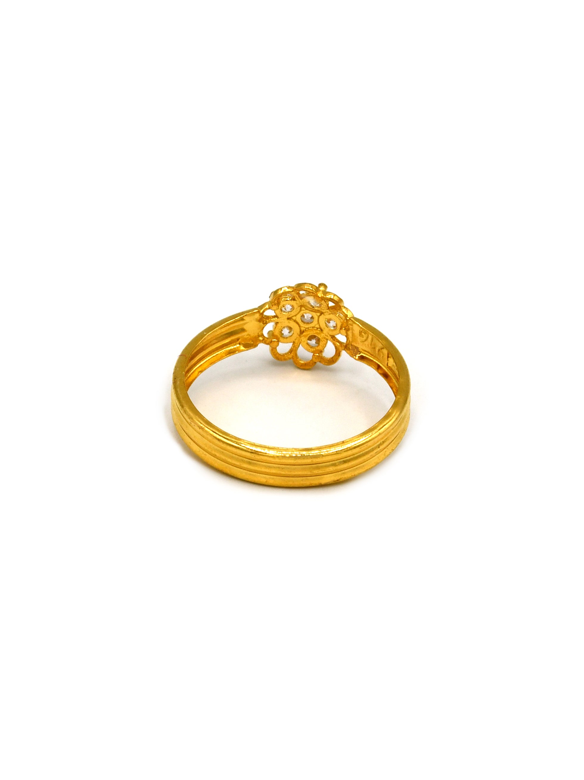 22ct Gold CZ Ladies Ring
