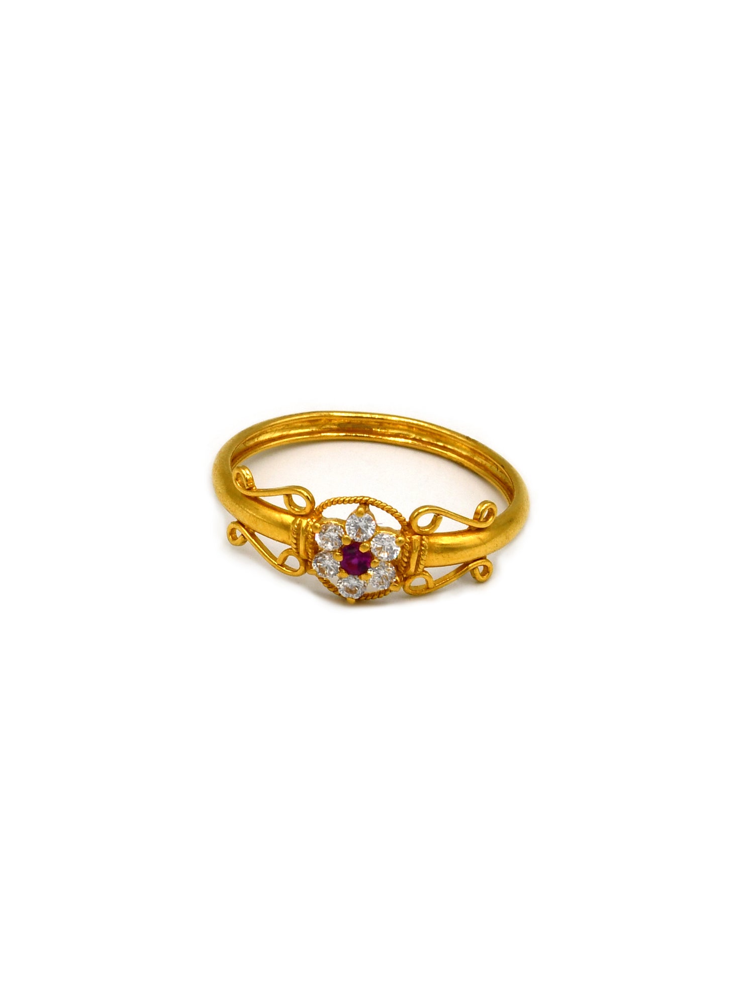 22ct Gold CZ Ladies Ring