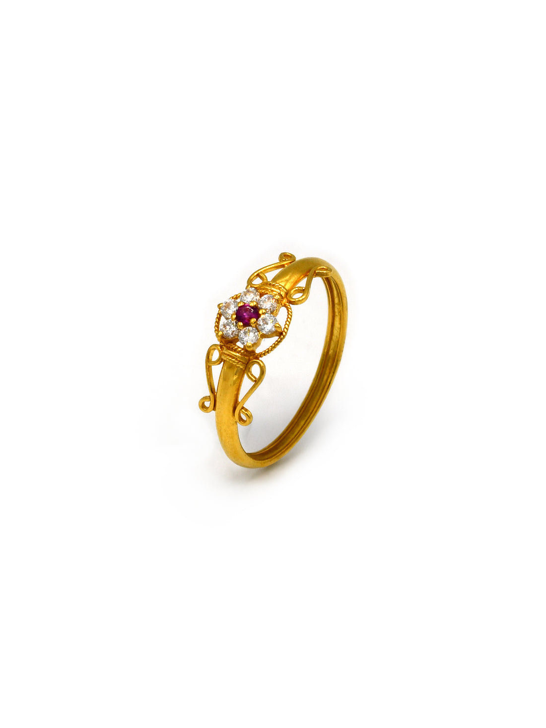 22ct Gold CZ Ladies Ring