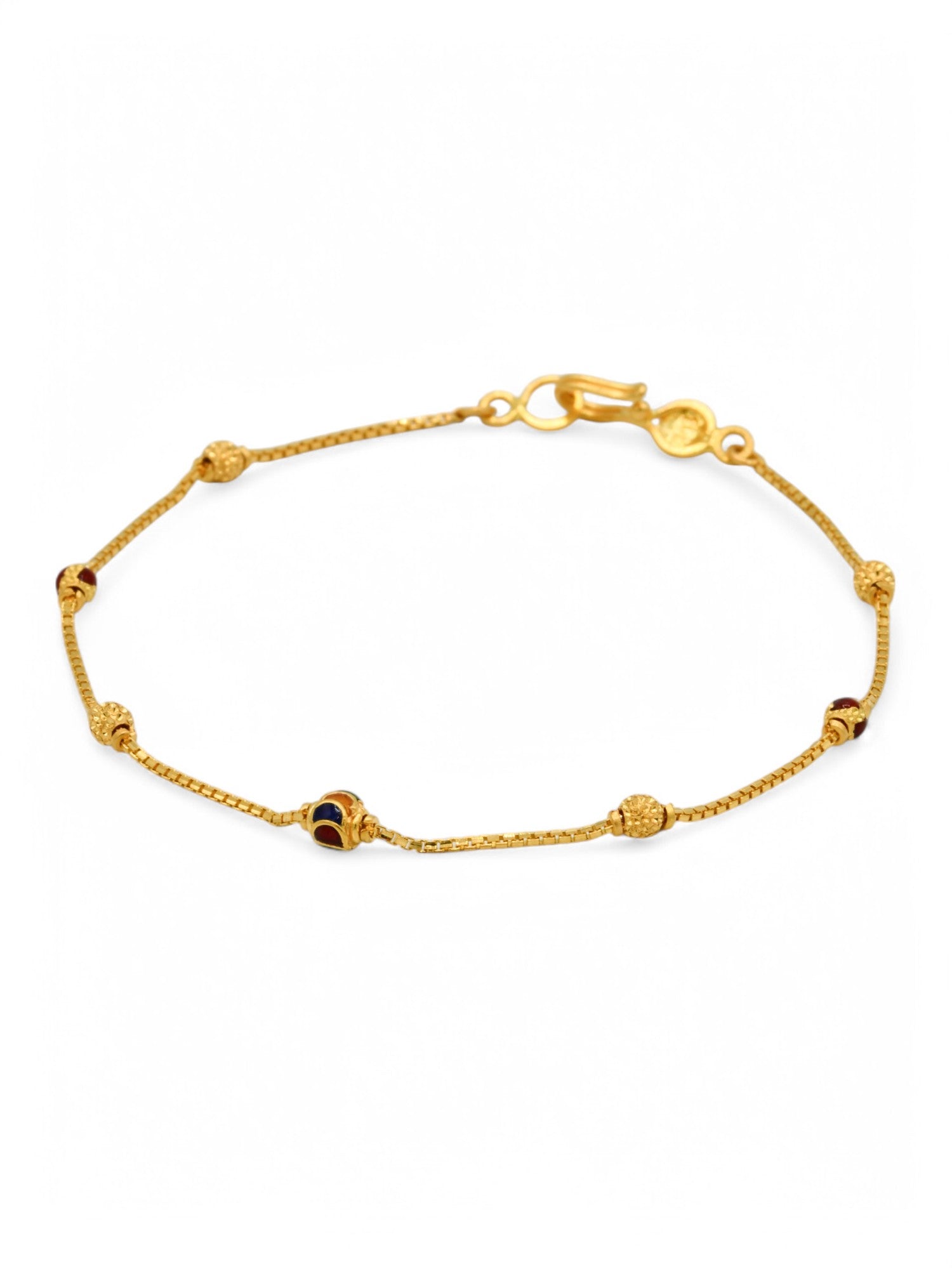 22ct Gold Minakari Ball Bracelet