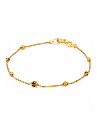 22ct Gold Minakari Ball Bracelet