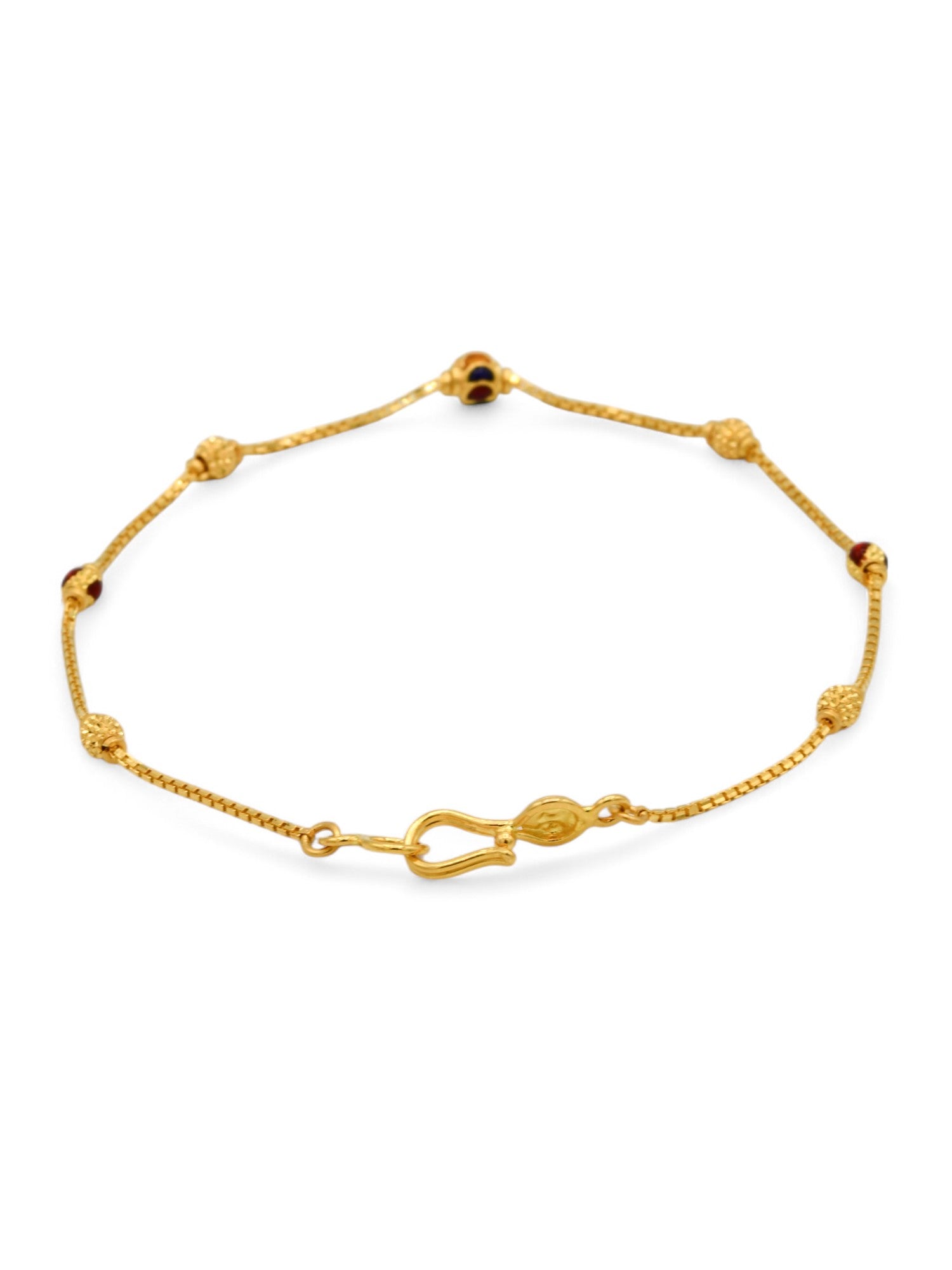 22ct Gold Minakari Ball Bracelet