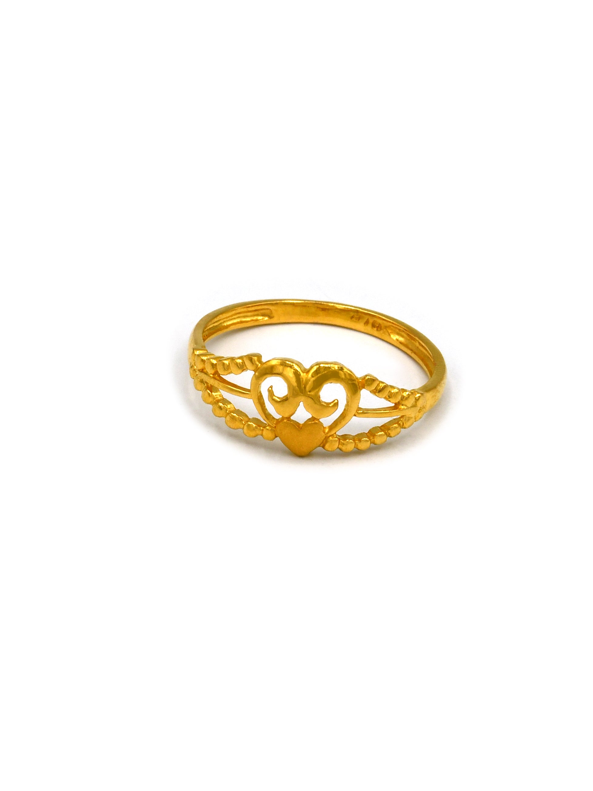 22ct Gold Heart Ladies Ring