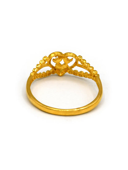 22ct Gold Heart Ladies Ring