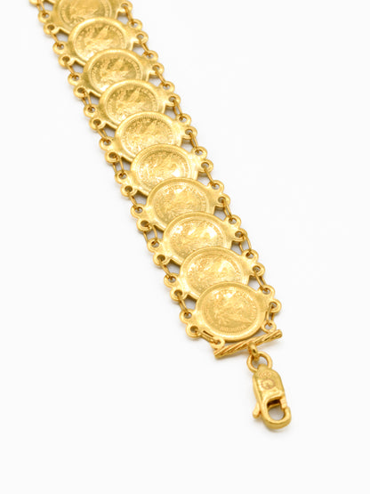 22ct Gold Sovereign Coin Bracelet