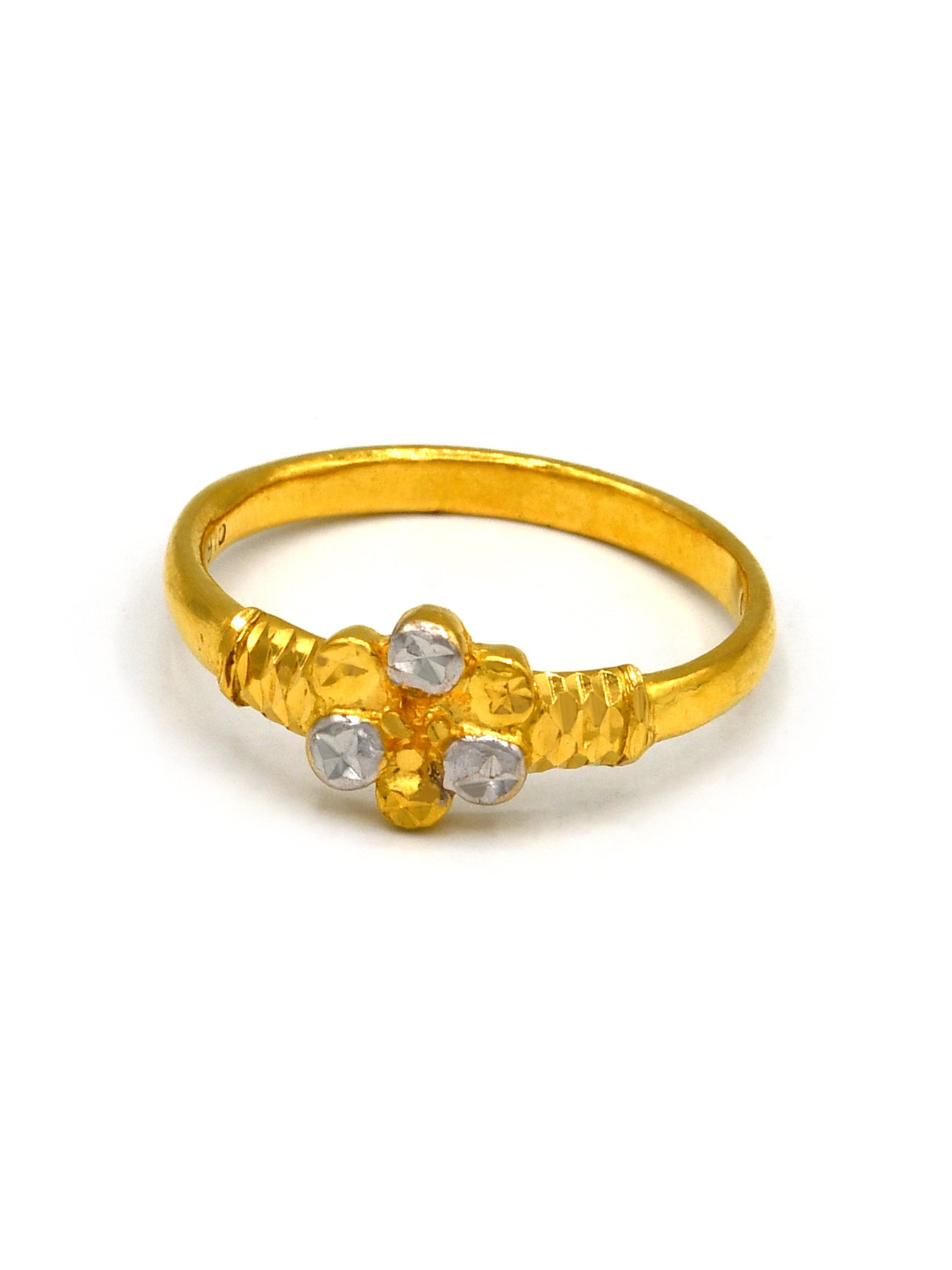 22ct Gold Two Tone Ladies Ring