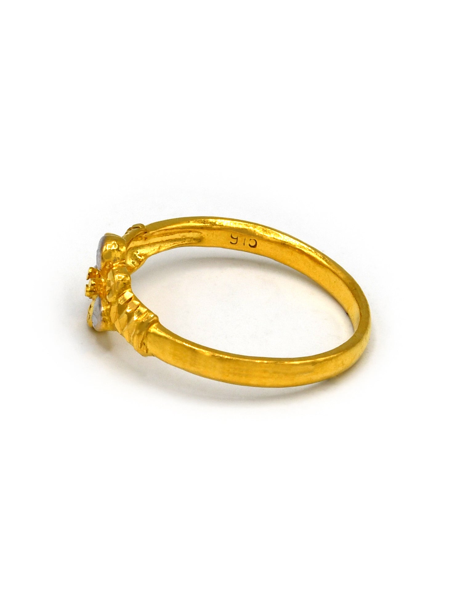 22ct Gold Two Tone Ladies Ring