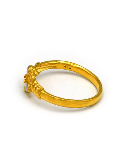 22ct Gold Two Tone Ladies Ring