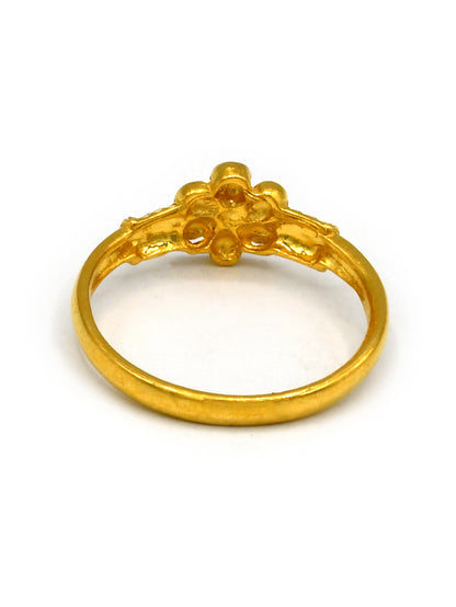 22ct Gold Two Tone Ladies Ring