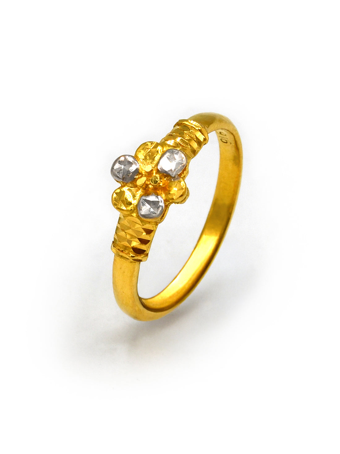 22ct Gold Two Tone Ladies Ring