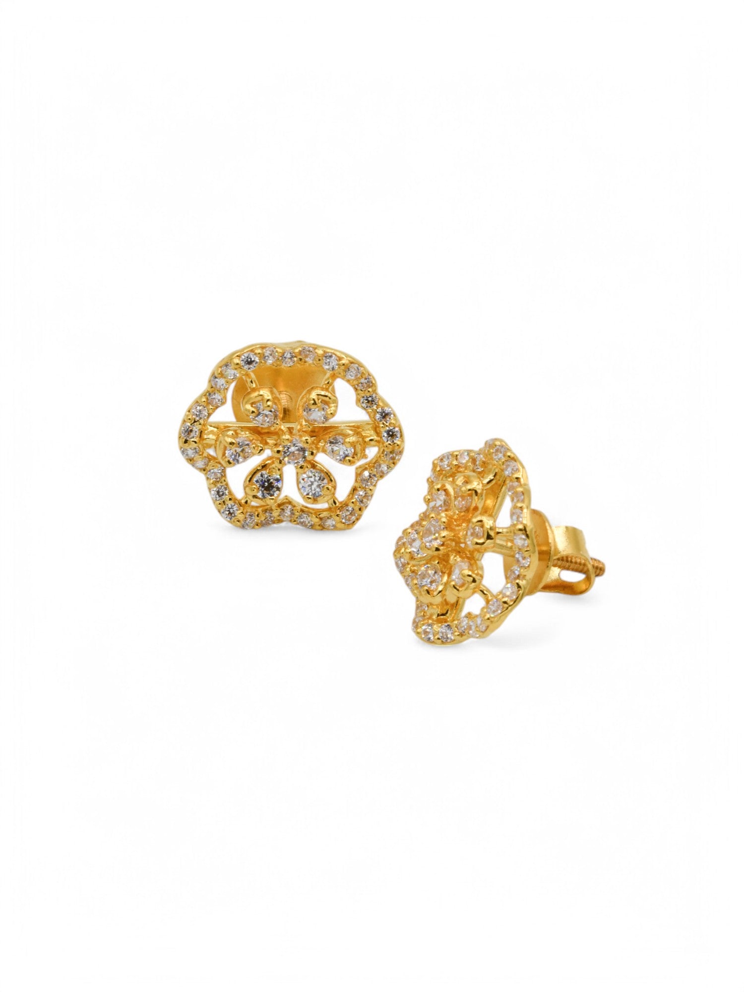 22ct Gold CZ Pendant Set