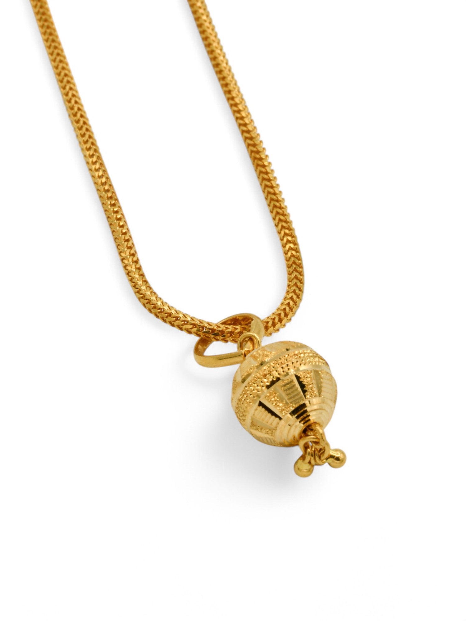 22ct Gold Ball Pendant Set