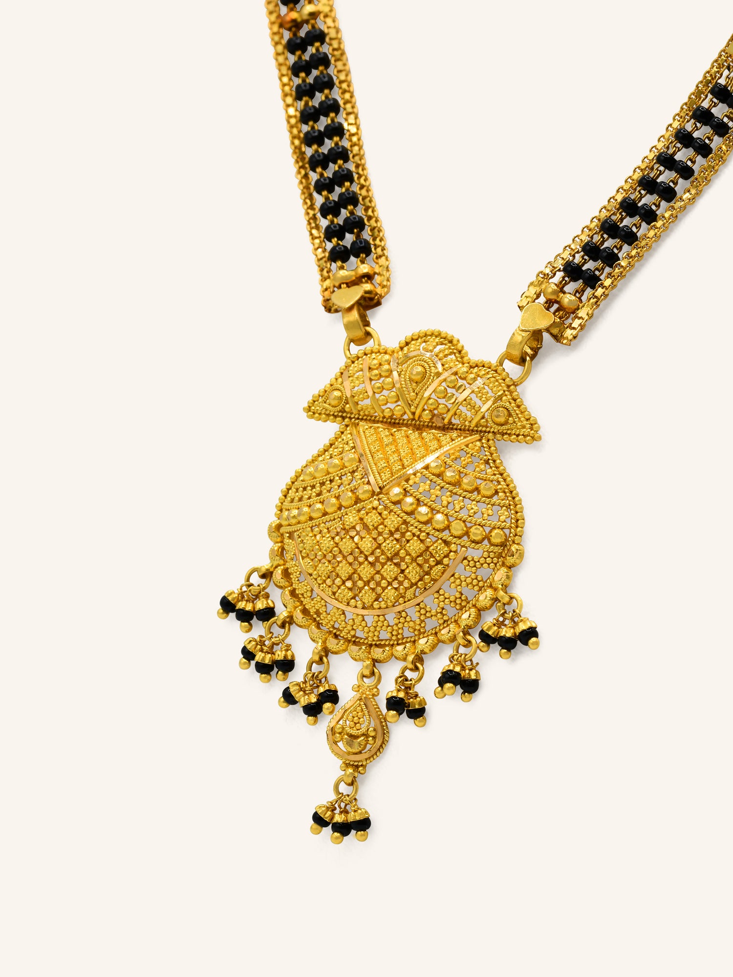 22ct Gold 4 Row Long Mangal Sutra 38.35 GMS - Roop Darshan