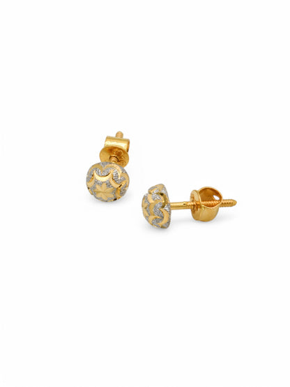 22ct Gold Two Tone Ball Pendant Set