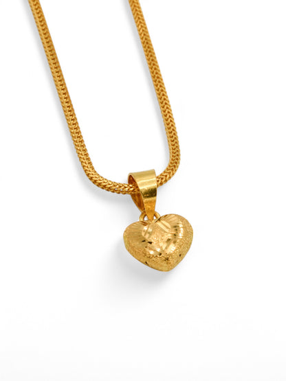 22ct gold Heart Pendant Set