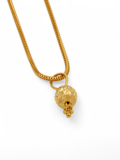 22ct Gold Ball Pendant Set