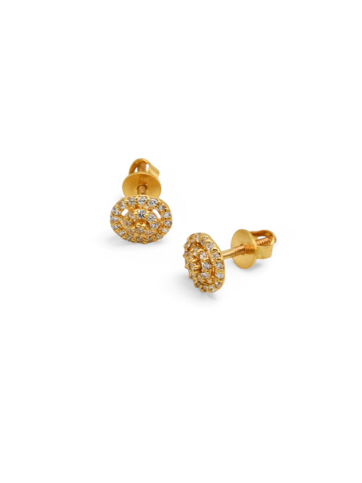 22ct Gold CZ Pendant Set
