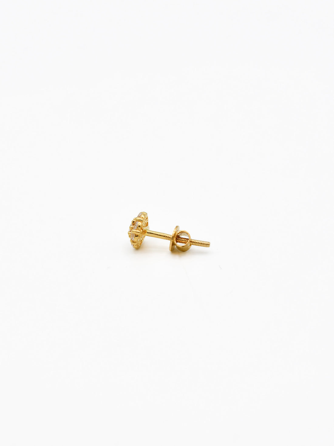 22ct Gold CZ Stud Earrings - Roop Darshan