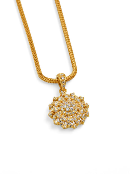 22ct Gold CZ Pendant Set