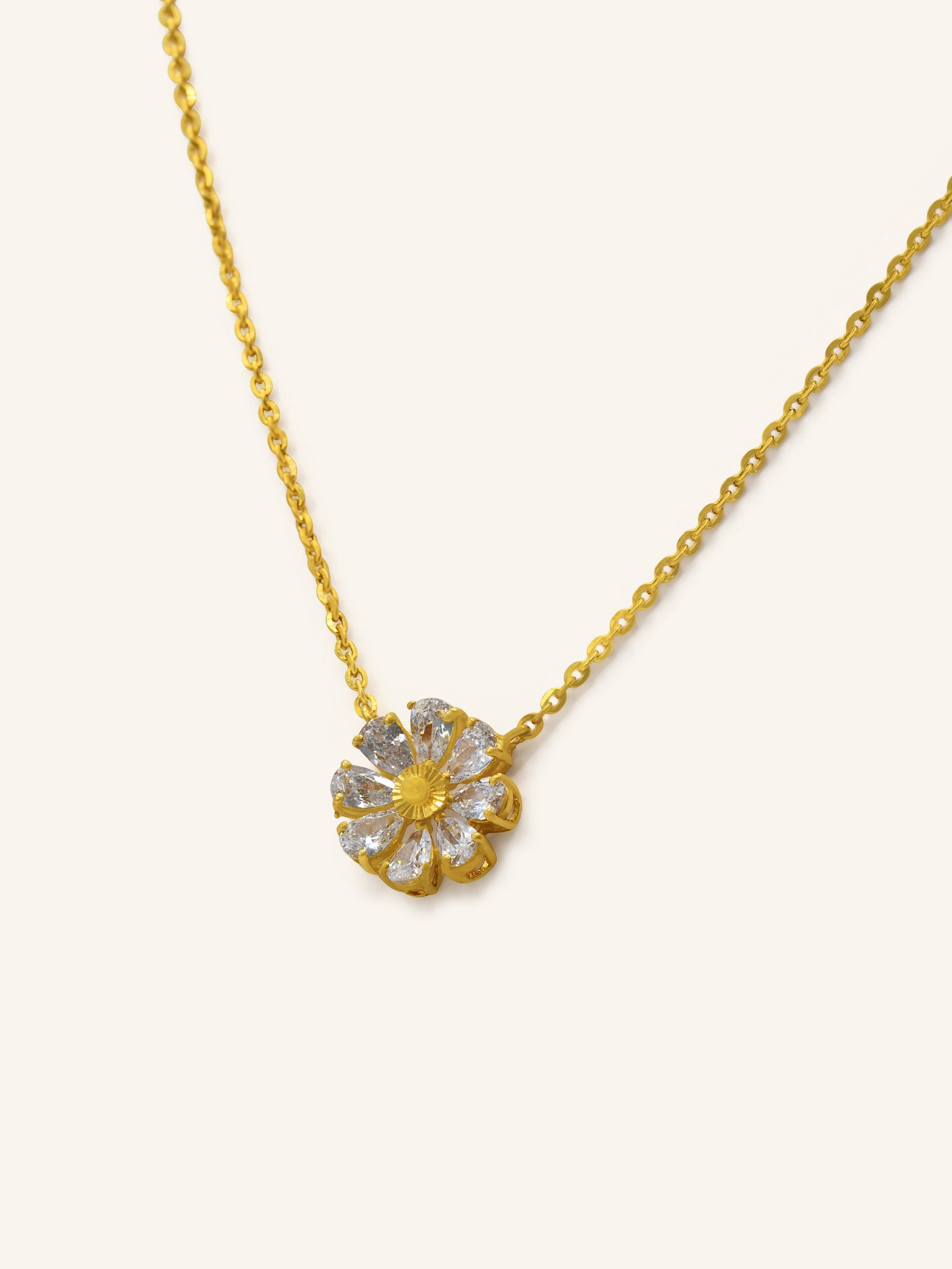 22CT GOLD CZ NECKLACE SET 12.85 GRAMS - Roop Darshan
