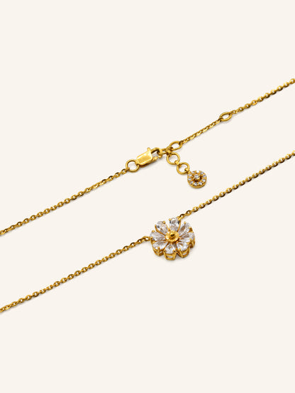 22CT GOLD CZ NECKLACE SET 12.85 GRAMS - Roop Darshan