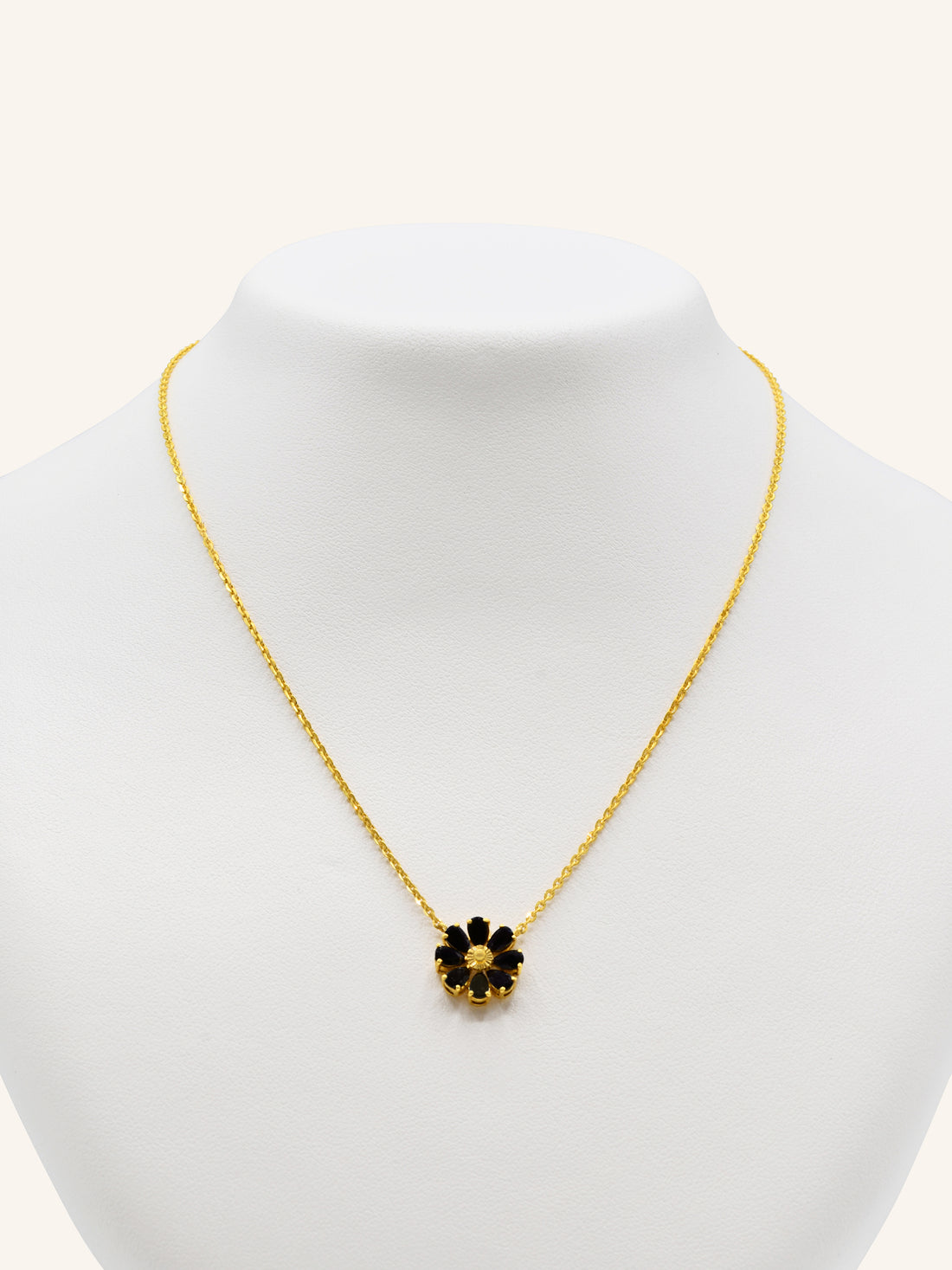 22ct Gold Black CZ Necklace Set 12.40 GMS - Roop Darshan