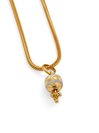 22ct Gold Two Tone Ball Pendant Set