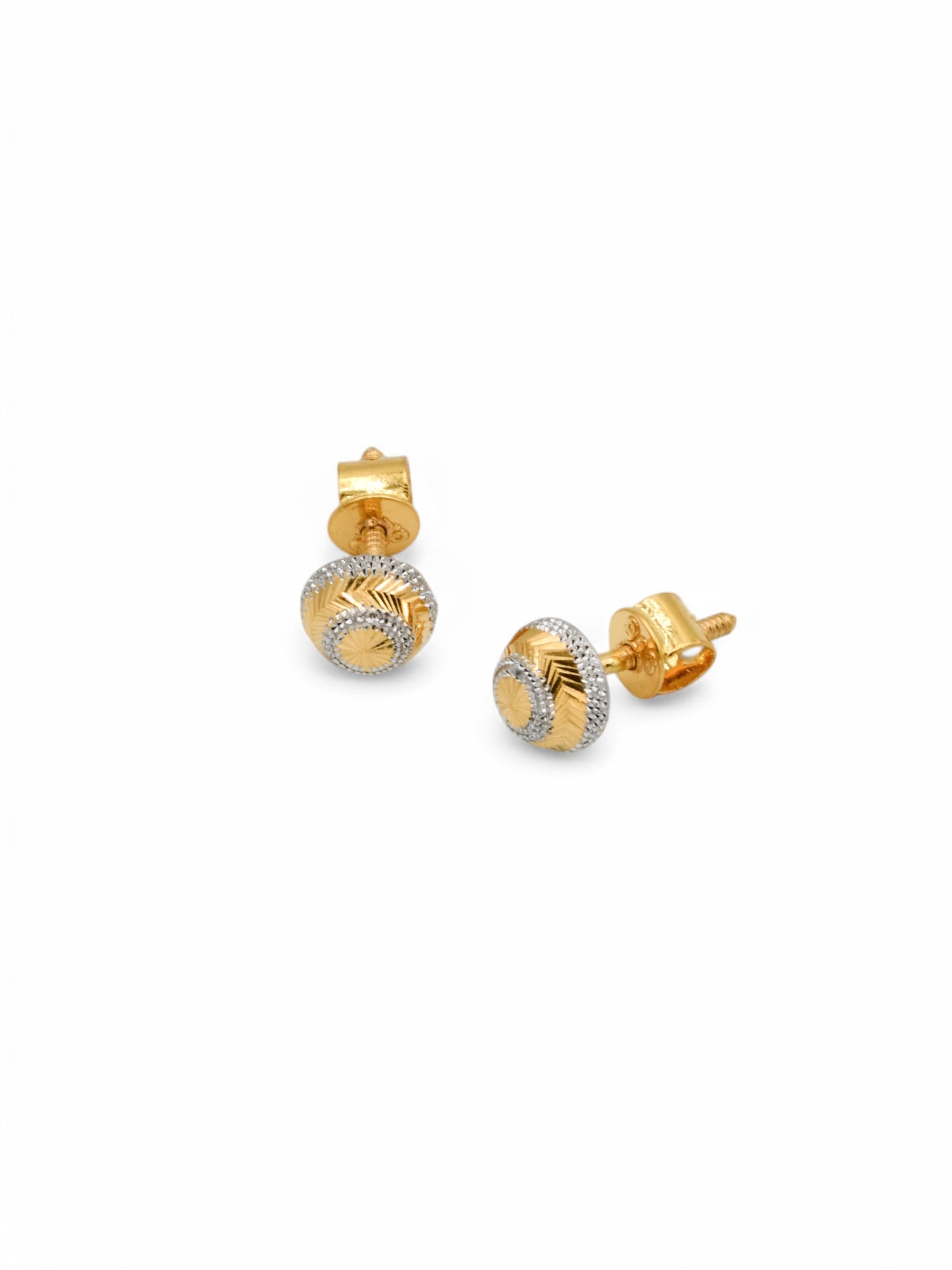 22ct Gold Two Tone Ball Pendant Set
