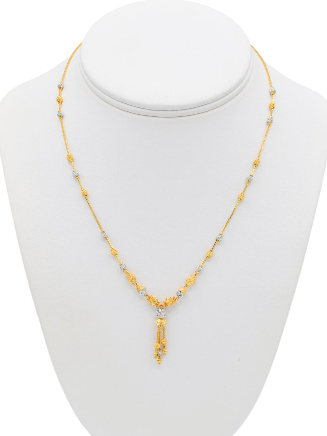 22ct Gold Two Tone Ball Chain