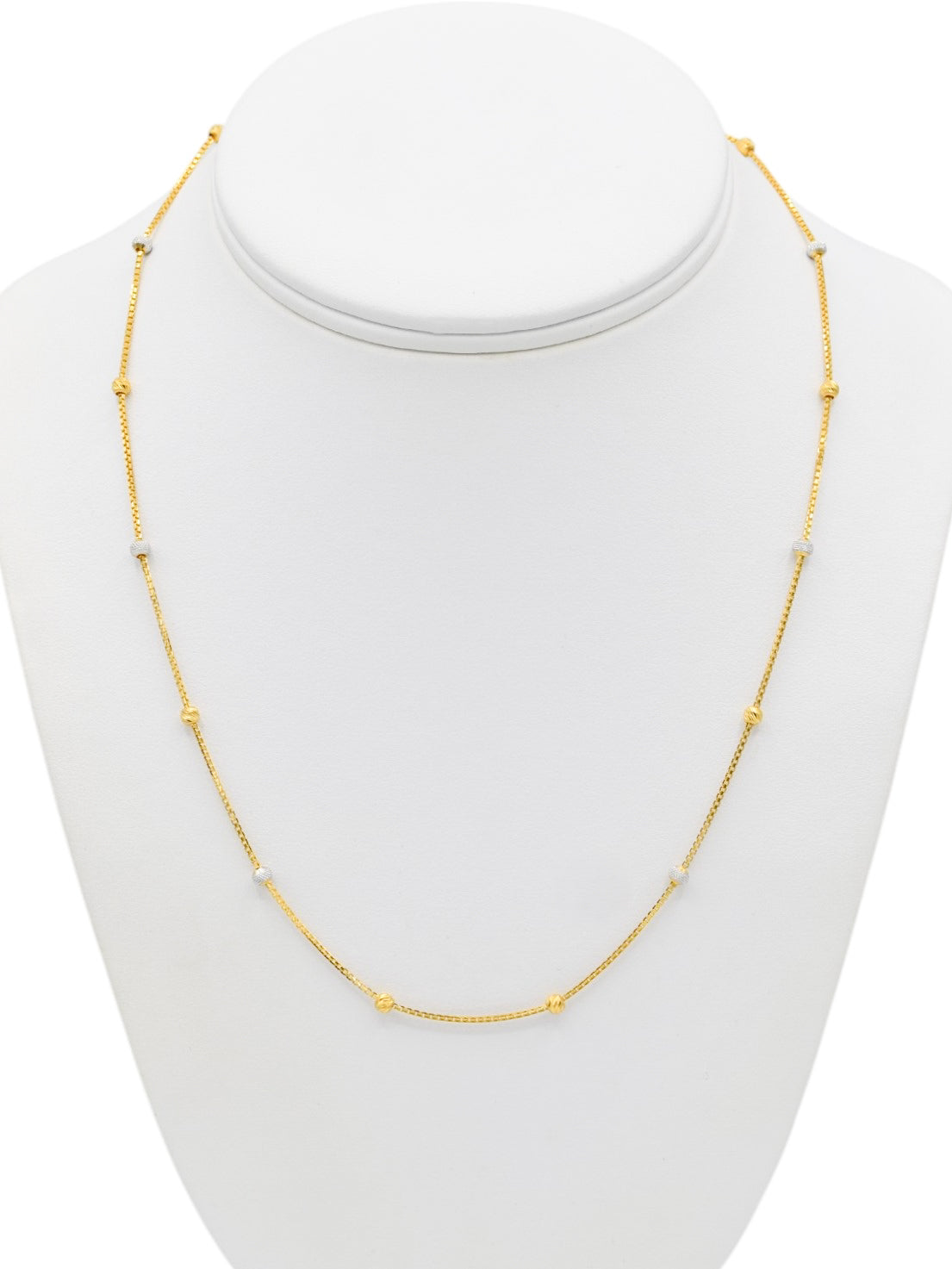 22ct Gold Two-Tone Ball Chain