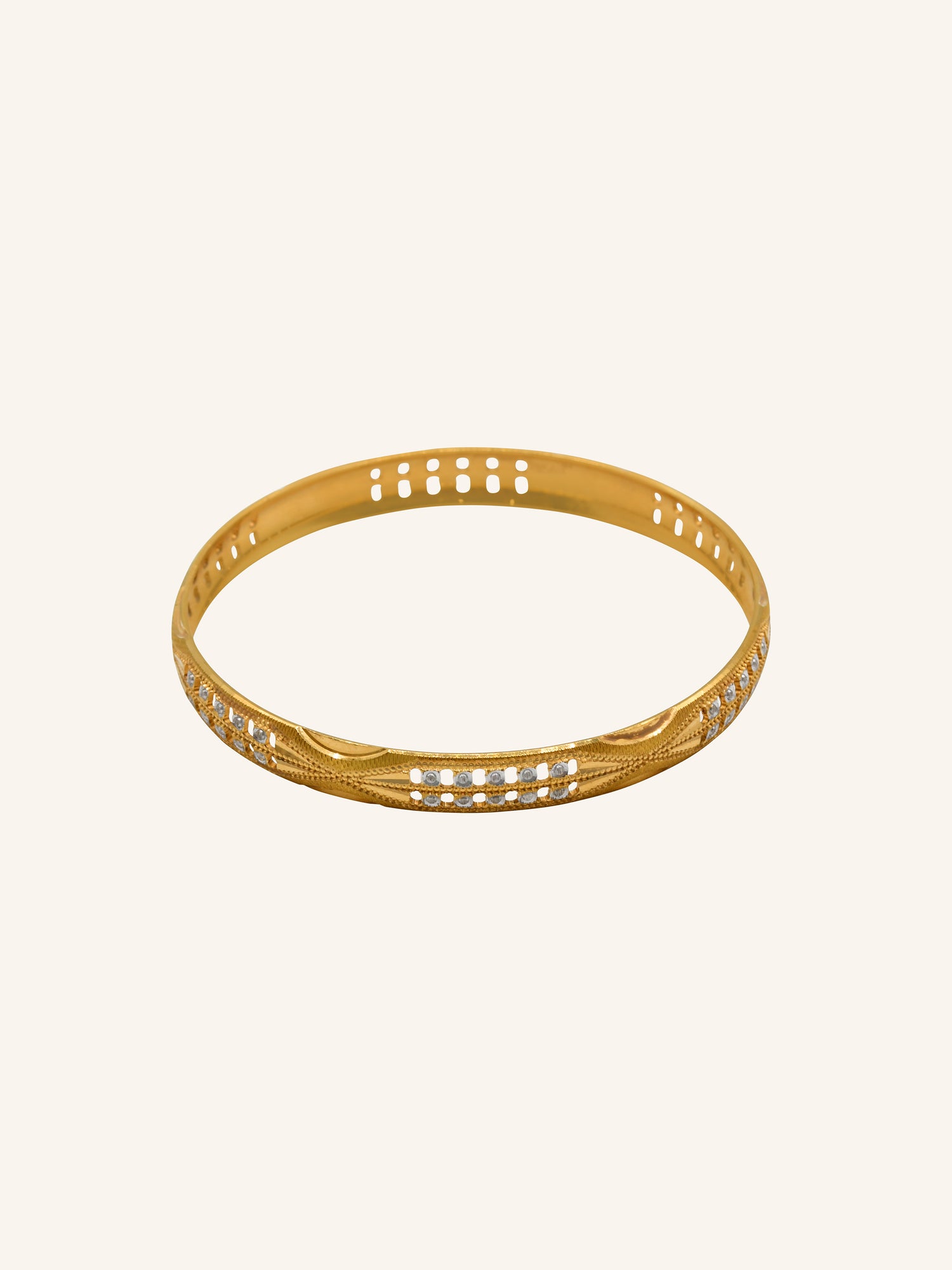 22ct Gold Two Tone Pair Bangle - Roop Darshan