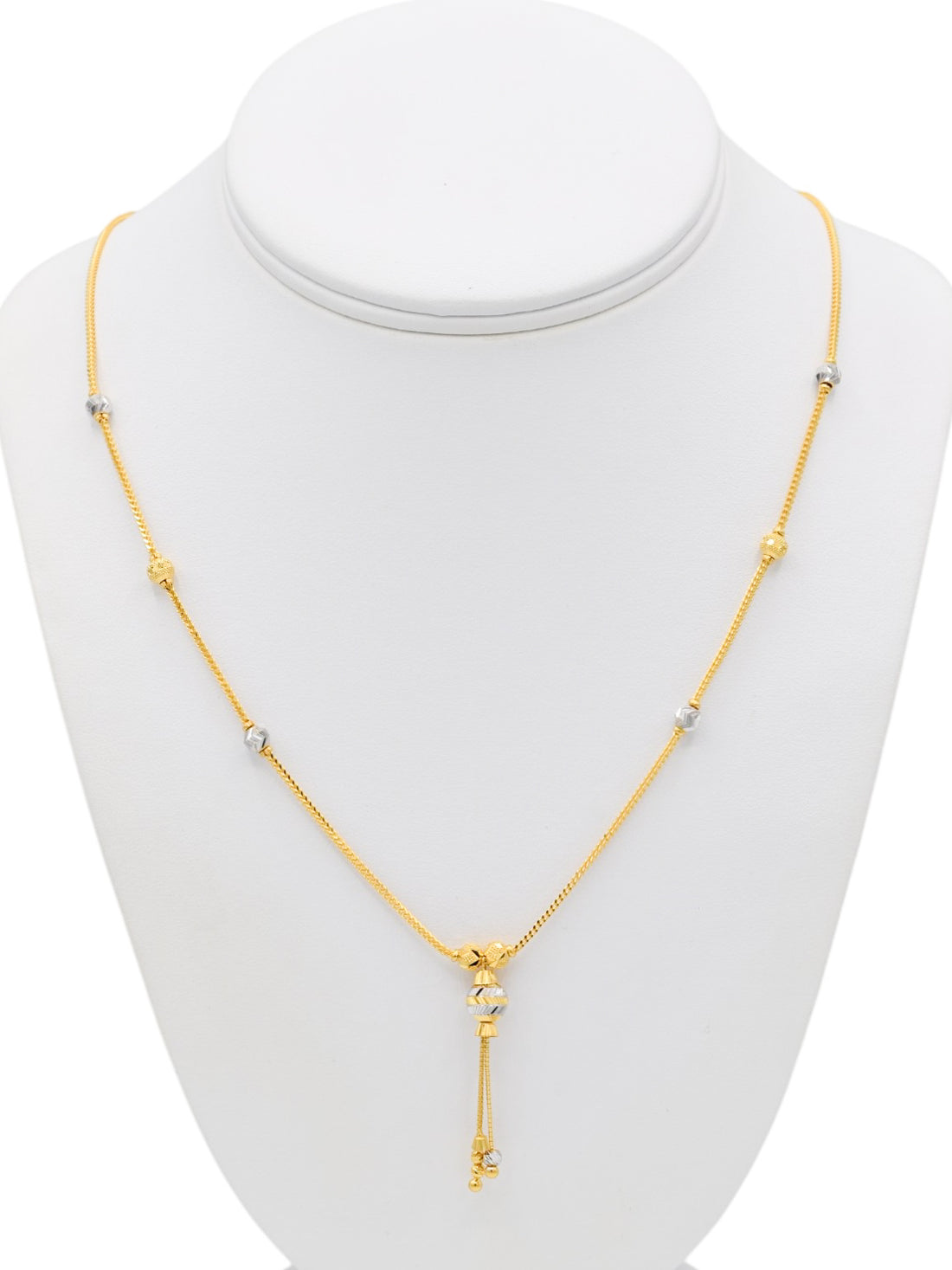 22ct Gold Two Tone Ball Chain