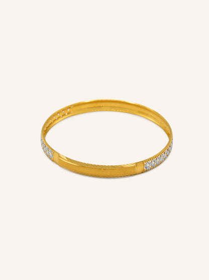 22ct Gold Two Tone 2 Piece Bangle