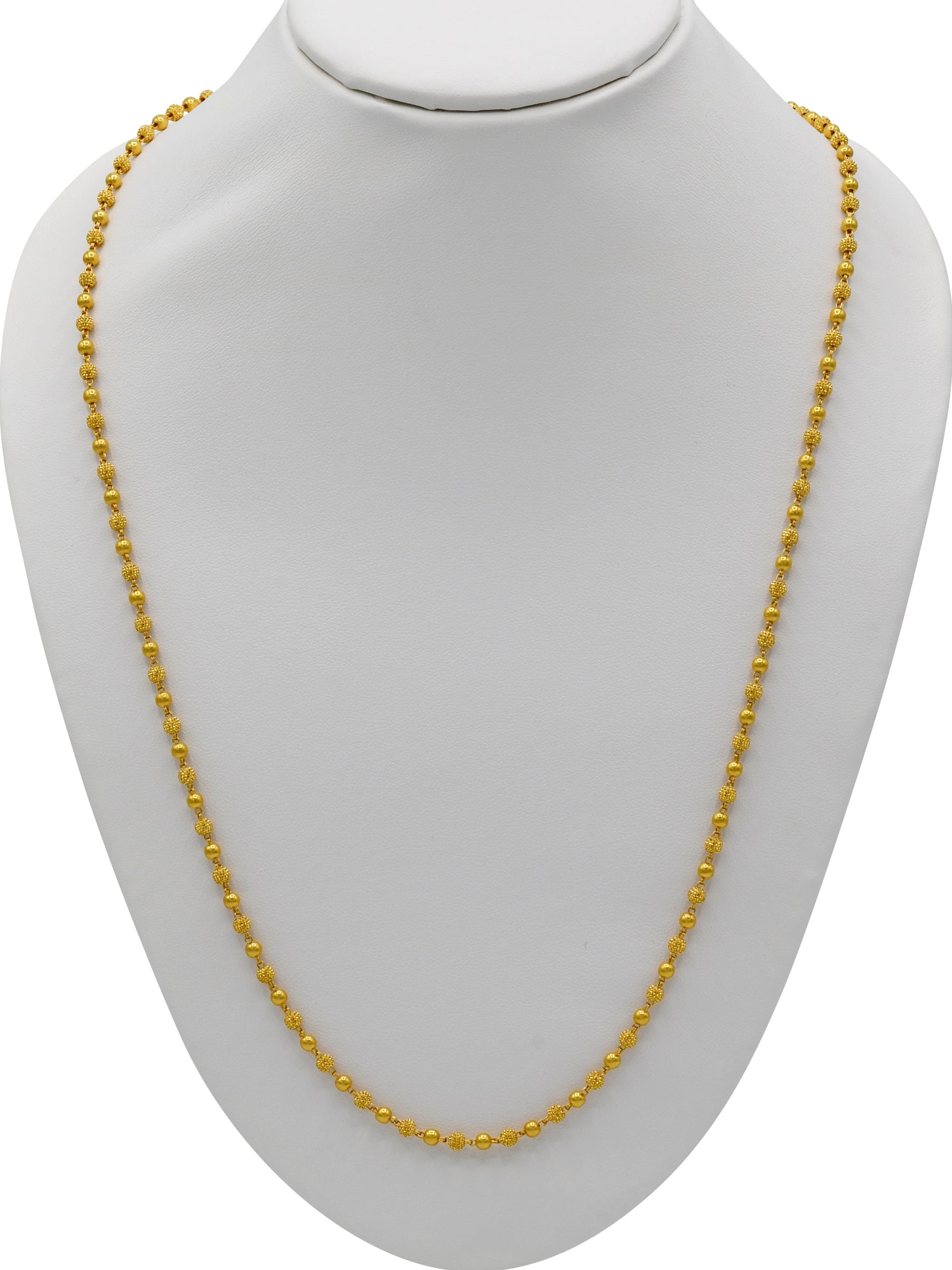 22ct Gold Ball Fancy Chain – Roop Darshan