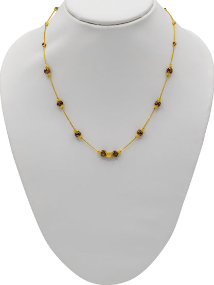 22ct Gold Minakari Ball Fancy Chain