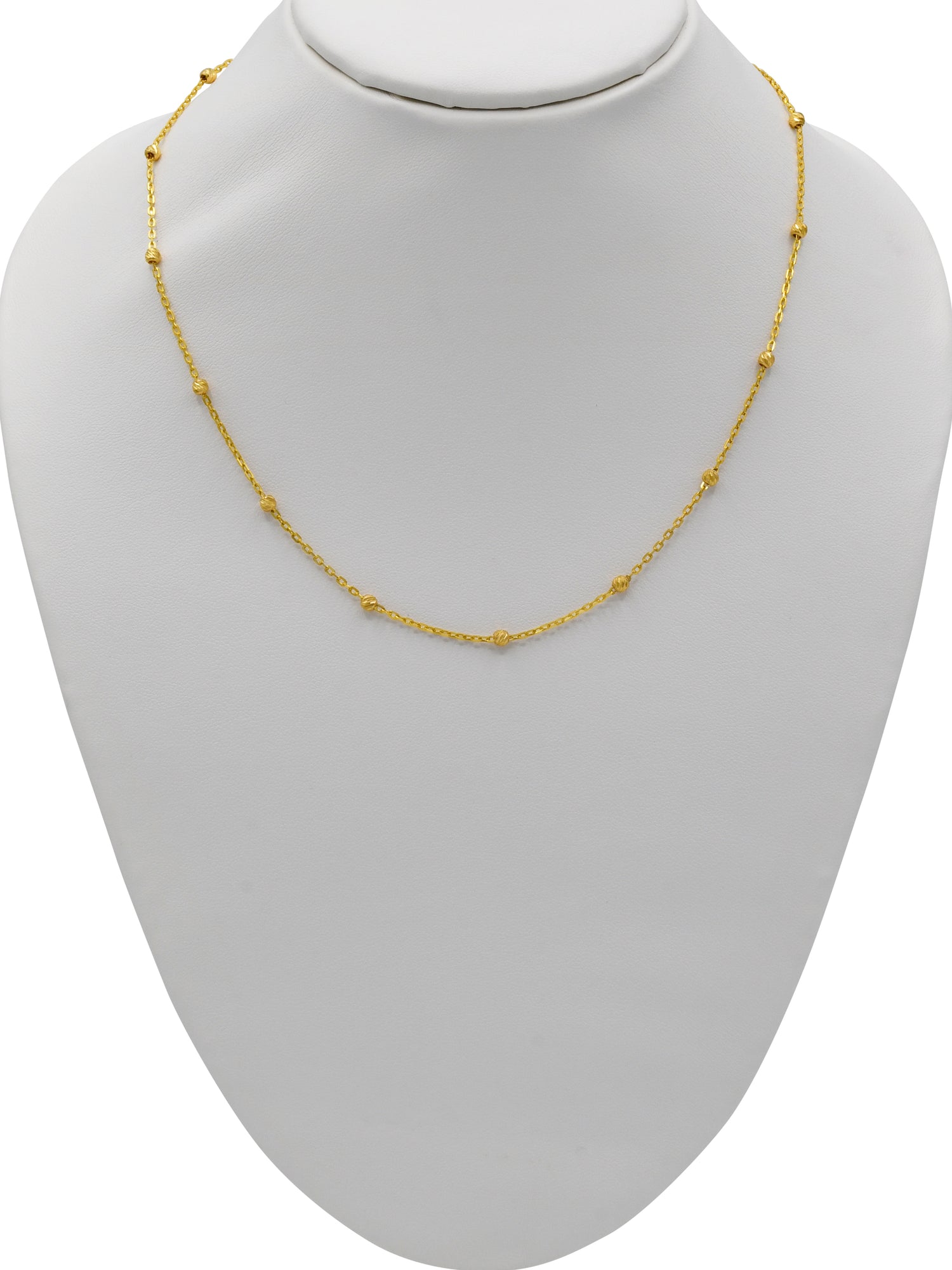 22ct Gold Ball Fancy Chain – Roop Darshan