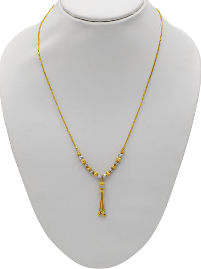 22ct Gold Two Tone Ball Fancy Chain
