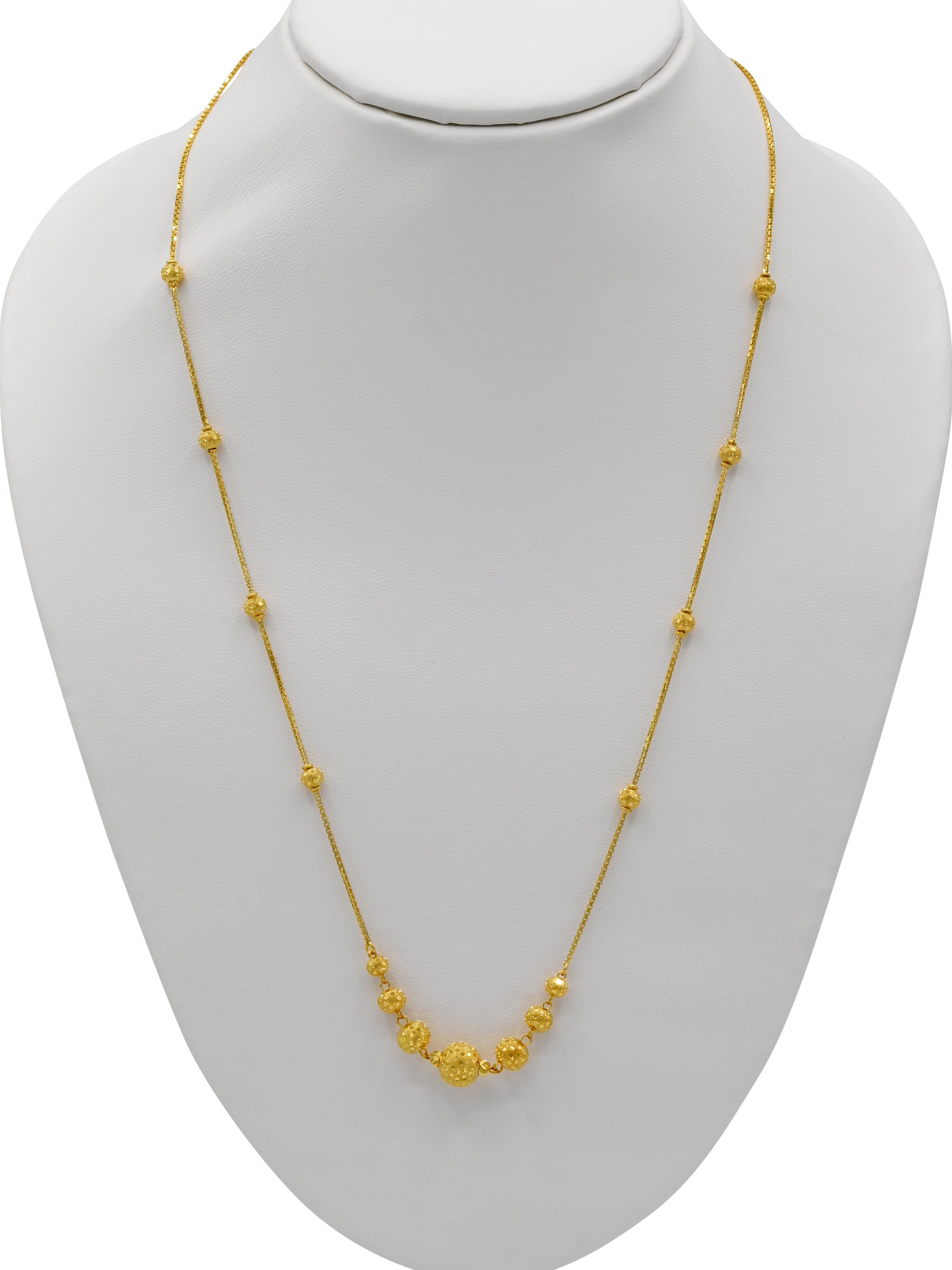 22ct Gold Ball Fancy Chain