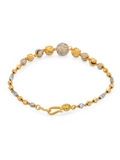22ct Gold Two Tone Ball Bracelet