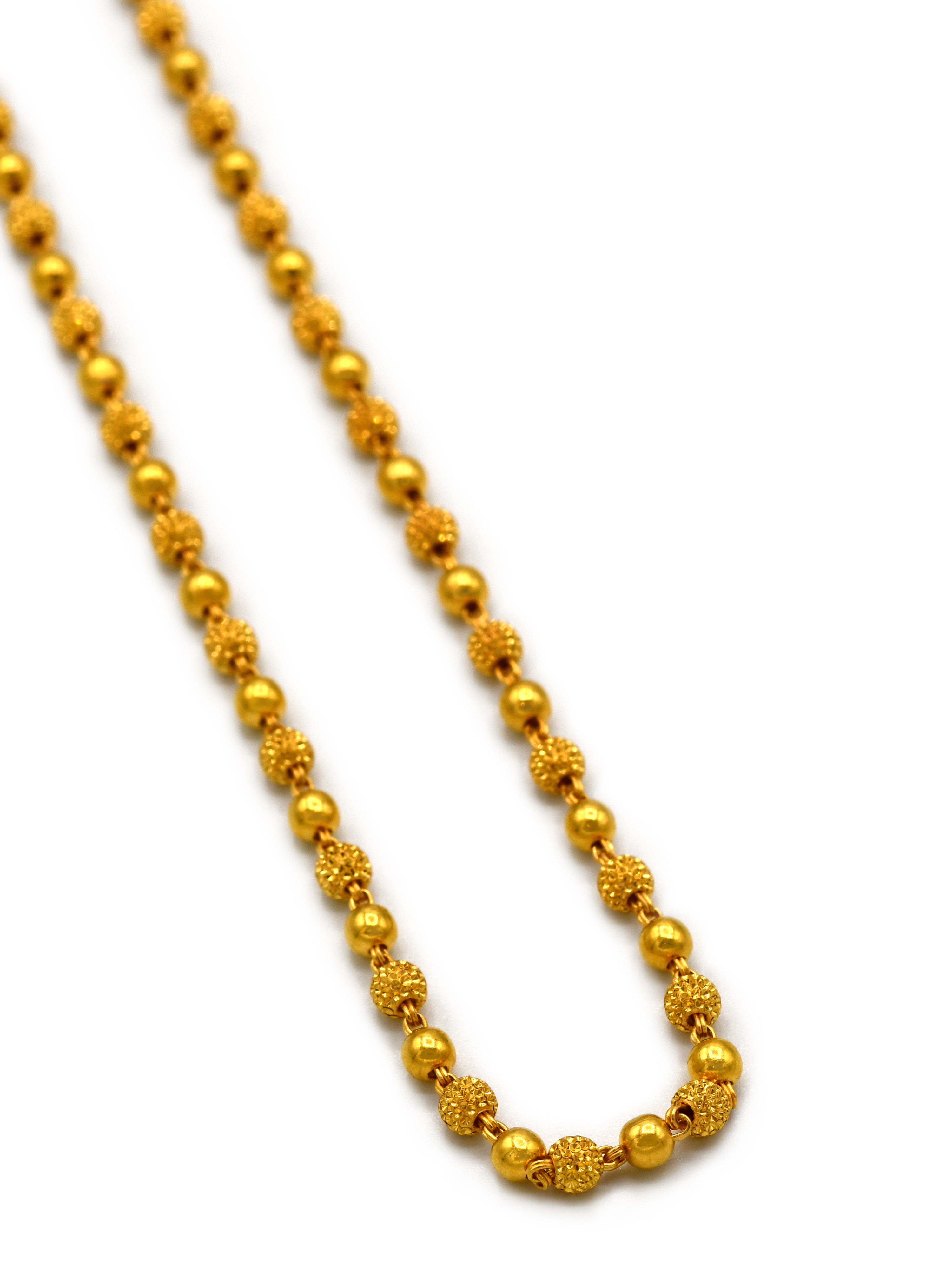 22ct Gold Ball Fancy Chain - Roop Darshan