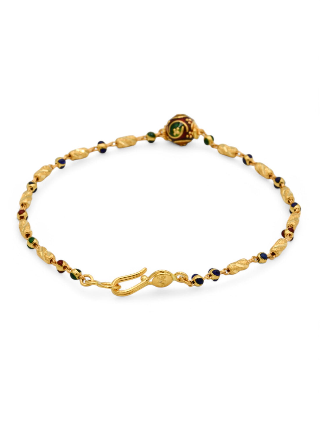 22ct Gold Minakari Ball Bracelet