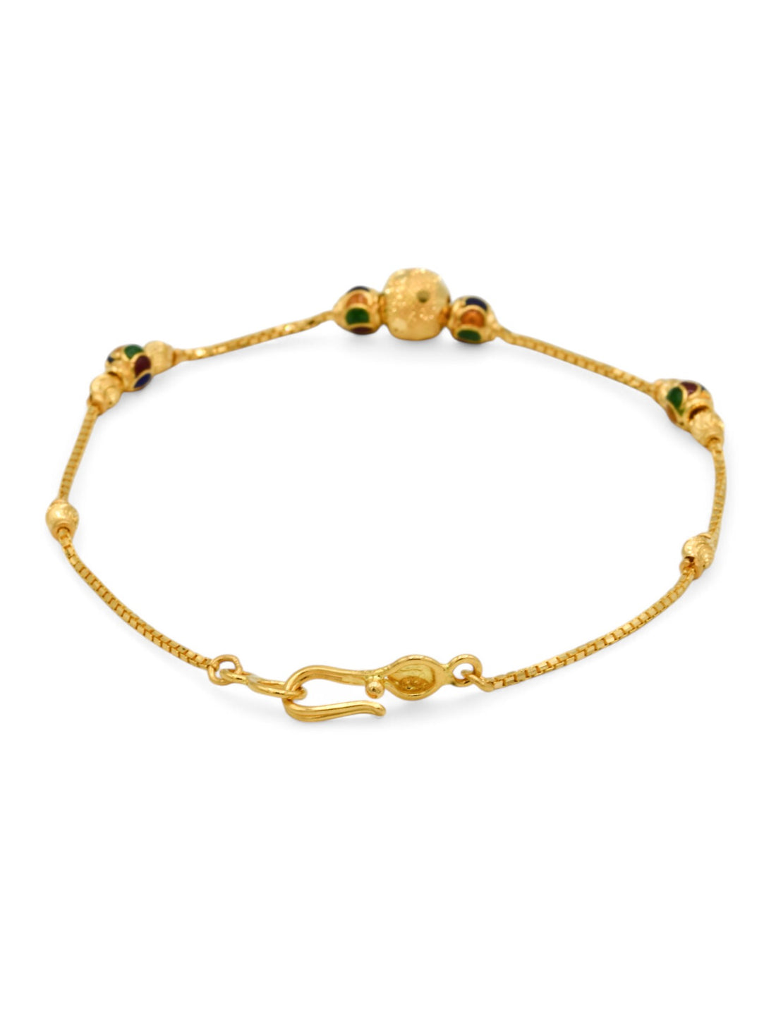 22ct Gold Minakari Ball Bracelet