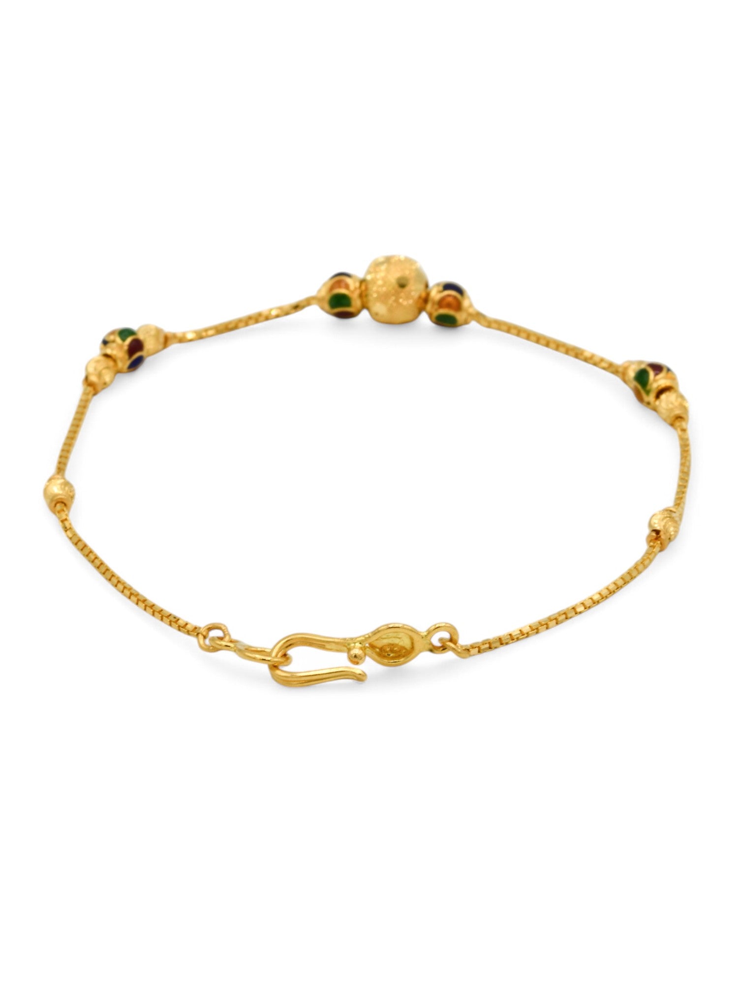 22ct Gold Minakari Ball Bracelet