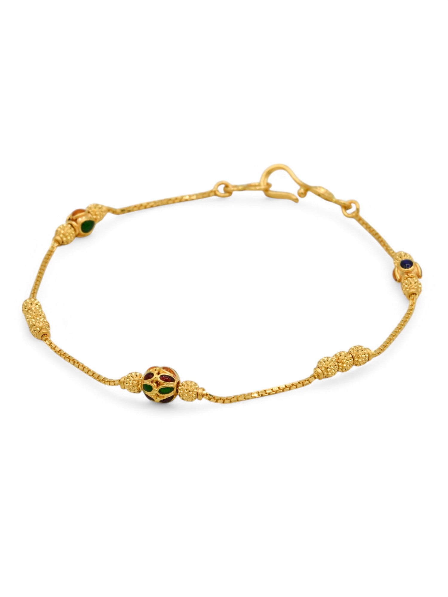 22ct Gold Minakari Ball Ladies Bracelet